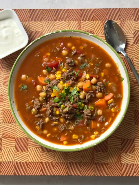 Taco suppe, proteinrik, 35 min