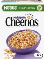 Cheerios Multi: ultraprosessert, 18 g sukker per 100 g